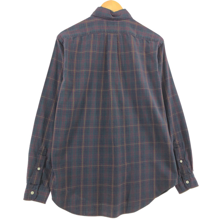 Ralph Lauren Classic Fit Long Sleeve Button Down Check Shirt Men's M cotton green type Vintage Second Hand