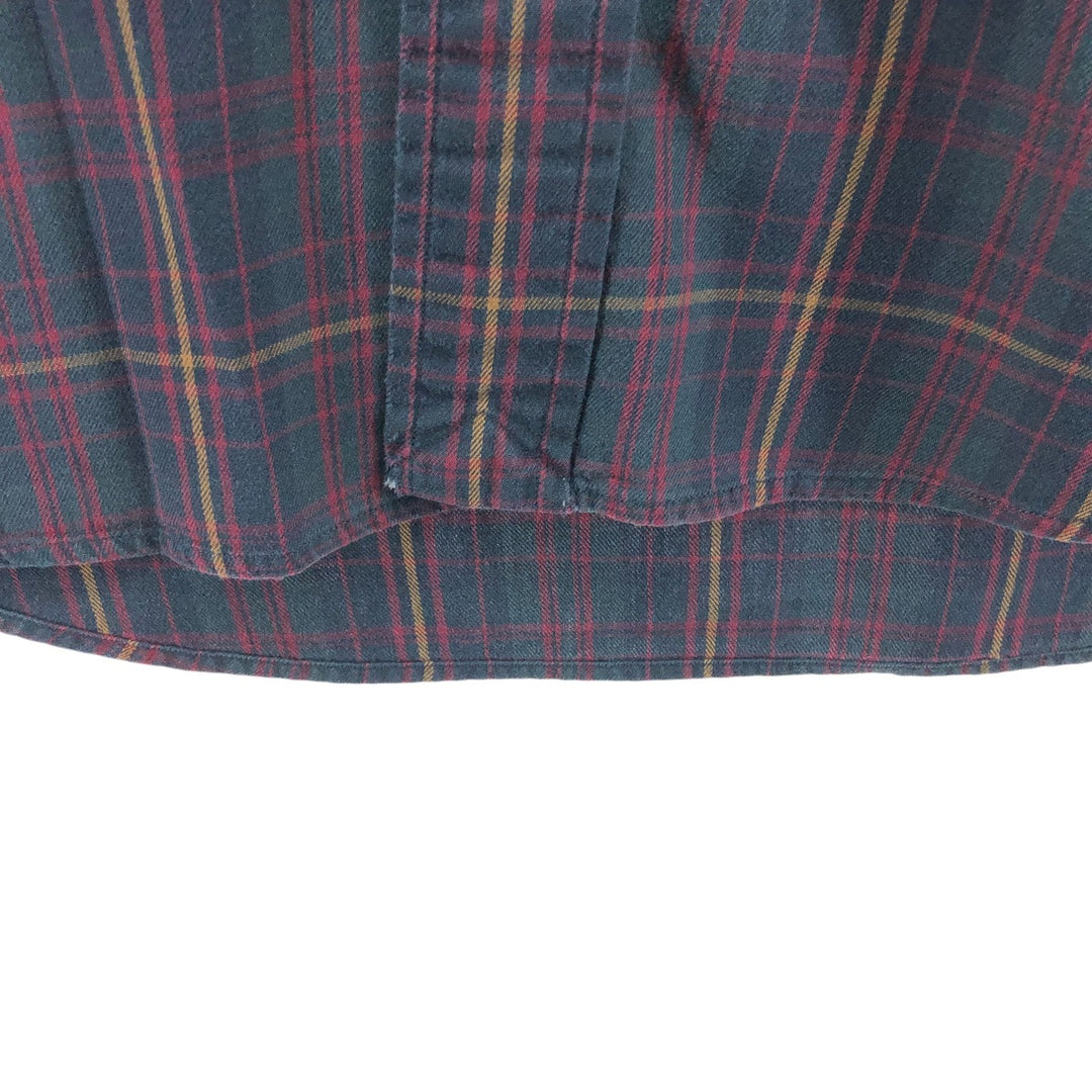 Ralph Lauren Classic Fit Long Sleeve Button Down Check Shirt Men's M cotton green type Vintage Second Hand