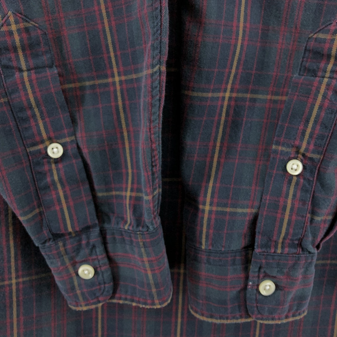 Ralph Lauren Classic Fit Long Sleeve Button Down Check Shirt Men's M cotton green type Vintage Second Hand