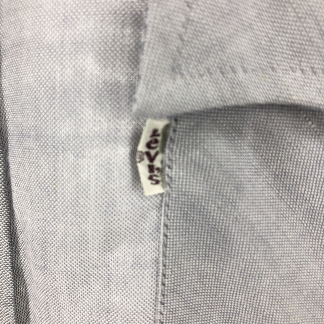 90'S Levi's short sleeve western shirt, men's XL size, vintage polyester Blue type light blue Vintage Second Hand