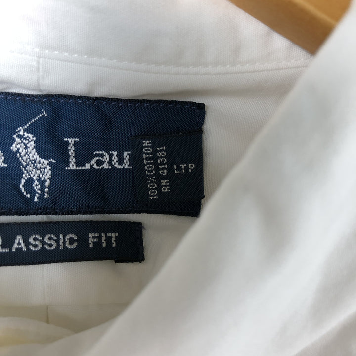 Ralph Lauren Classic Fit short sleeve button down shirt, men's size M cotton white type Vintage Second Hand