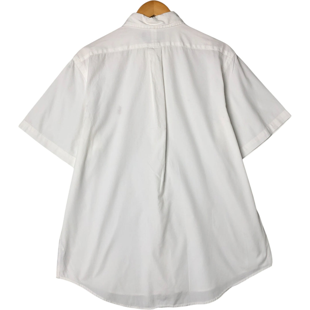 Ralph Lauren POLO by RALPH LAUREN CUSTOM FIT short sleeve button down shirt, men's size L cotton white type Vintage Second Hand