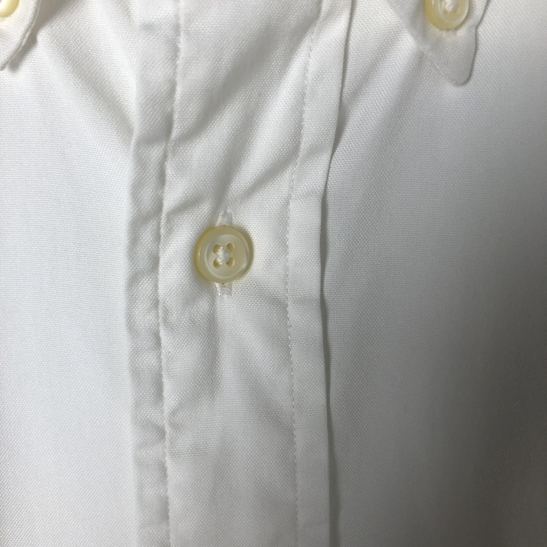 Ralph Lauren POLO by RALPH LAUREN CUSTOM FIT short sleeve button down shirt, men's size L cotton white type Vintage Second Hand