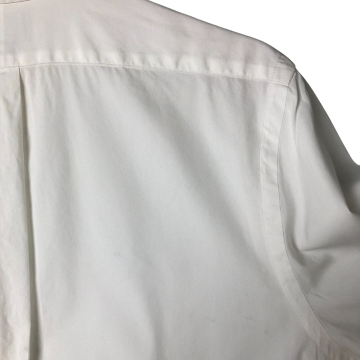 Ralph Lauren POLO by RALPH LAUREN CUSTOM FIT short sleeve button down shirt, men's size L cotton white type Vintage Second Hand