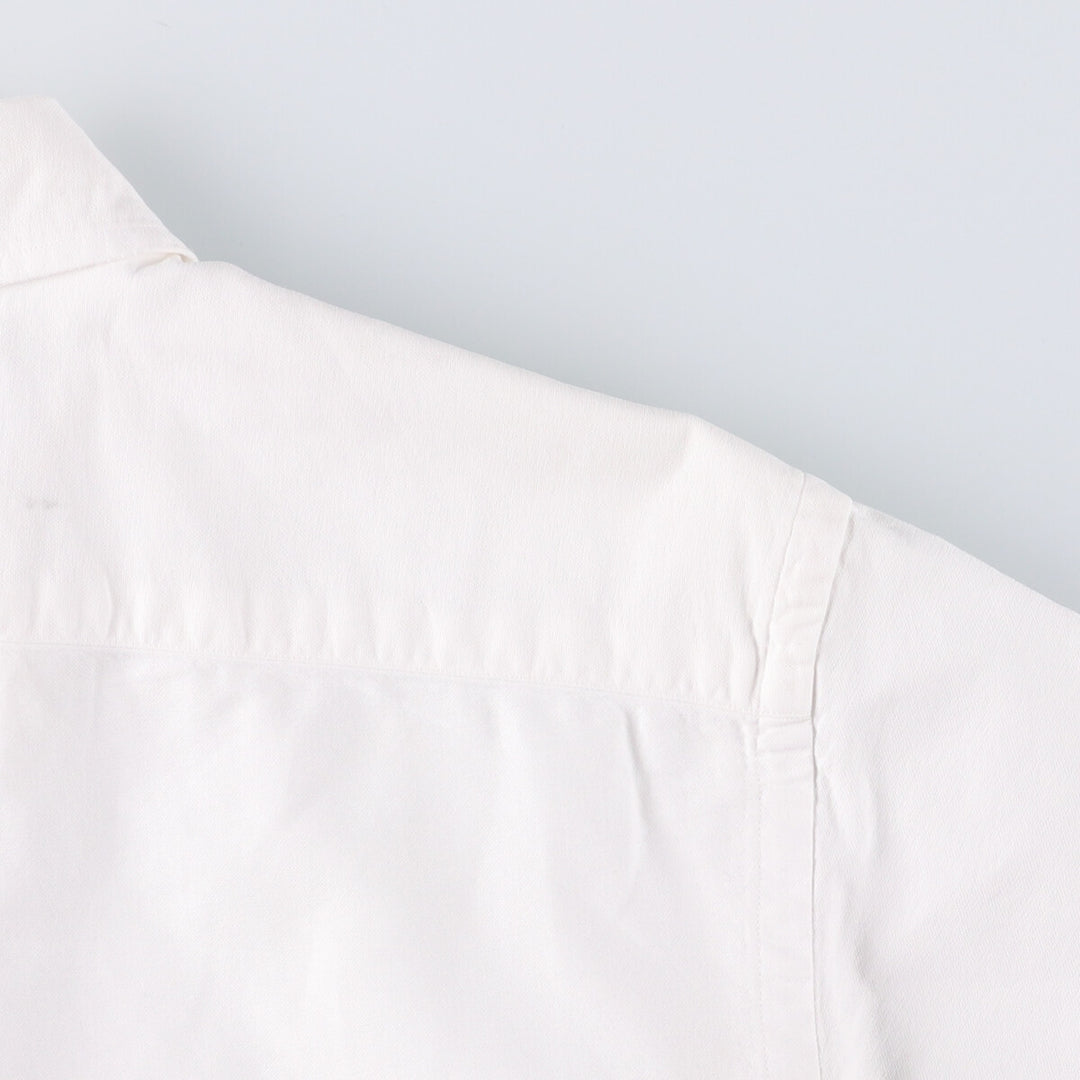 Ralph Lauren Classic Fit short sleeve button down shirt, men's size L cotton white type Vintage Second Hand