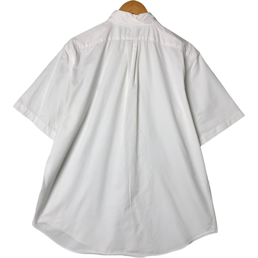 Ralph Lauren Classic Fit short sleeve button down shirt, men's size L cotton white type Vintage Second Hand