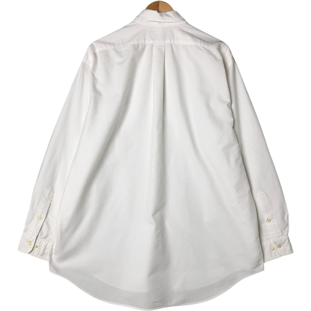 Ralph Lauren YARMOUTH long sleeve button down shirt, men's XXL size cotton white type Vintage Second Hand