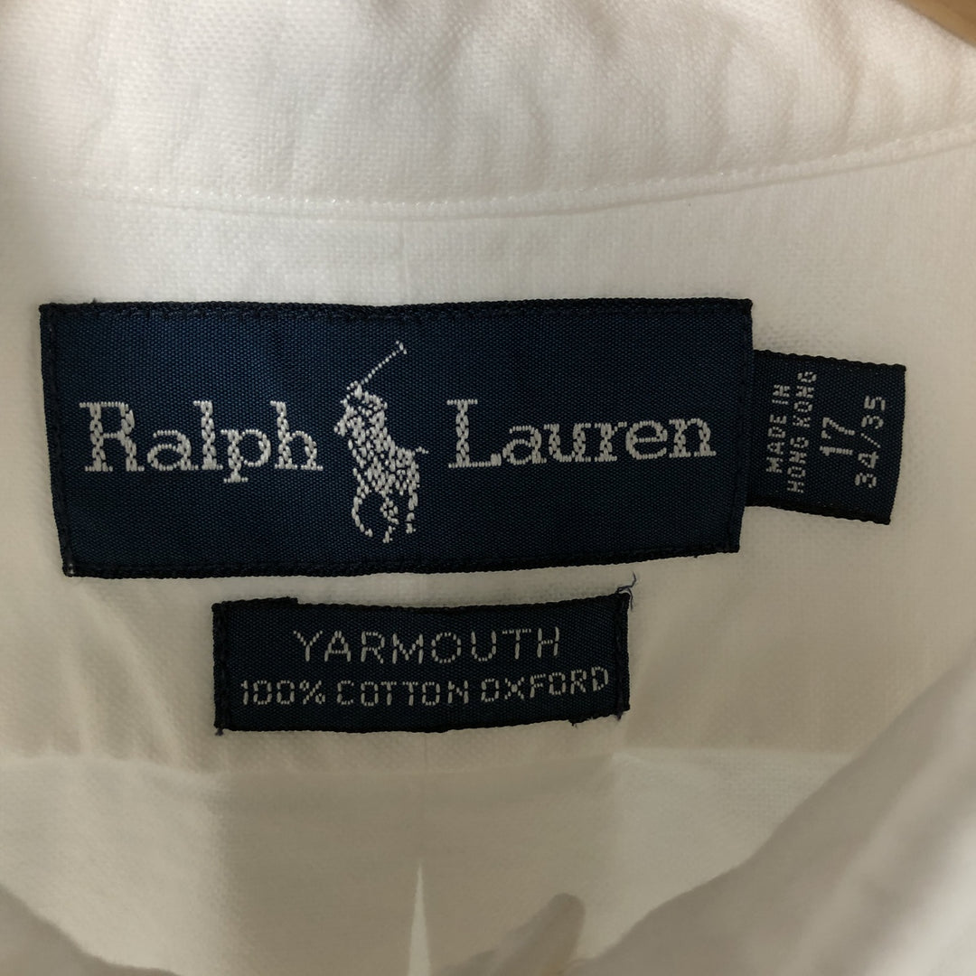 Ralph Lauren YARMOUTH long sleeve button down shirt, men's XXL size cotton white type Vintage Second Hand