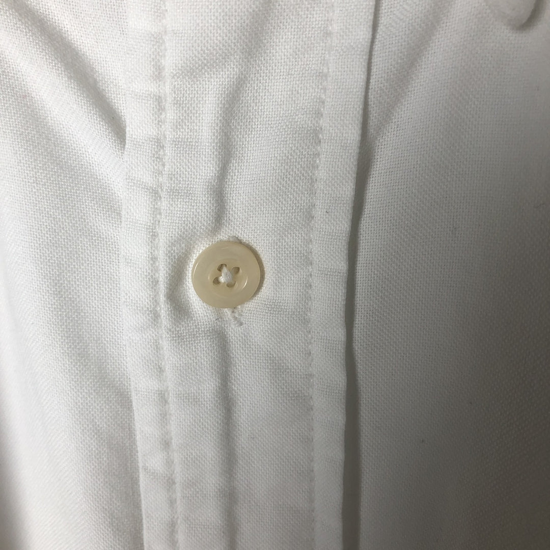 Ralph Lauren POLO by Ralph Lauren MARLOWE short sleeve button down shirt, men's size L cotton white type Vintage Second Hand