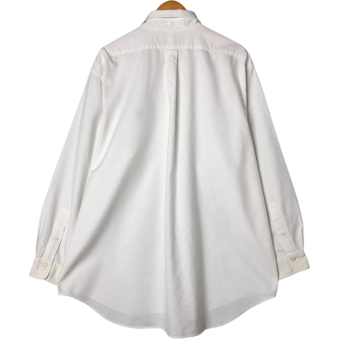 Ralph Lauren YARMOUTH long sleeve button down shirt, men's XL size cotton white type Vintage Second Hand
