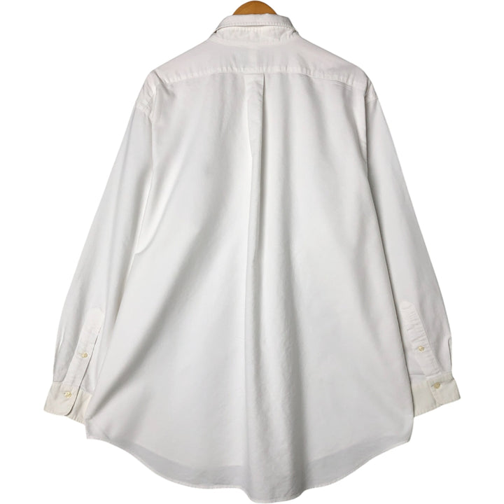 Ralph Lauren YARMOUTH long sleeve button down shirt, men's XL size cotton white type Vintage Second Hand