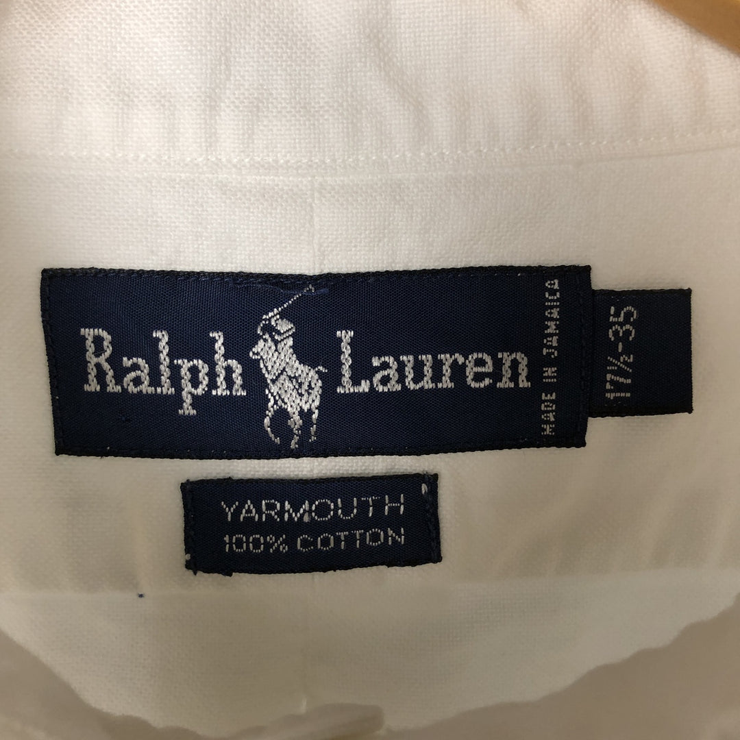 Ralph Lauren YARMOUTH long sleeve button down shirt, men's XL size cotton white type Vintage Second Hand