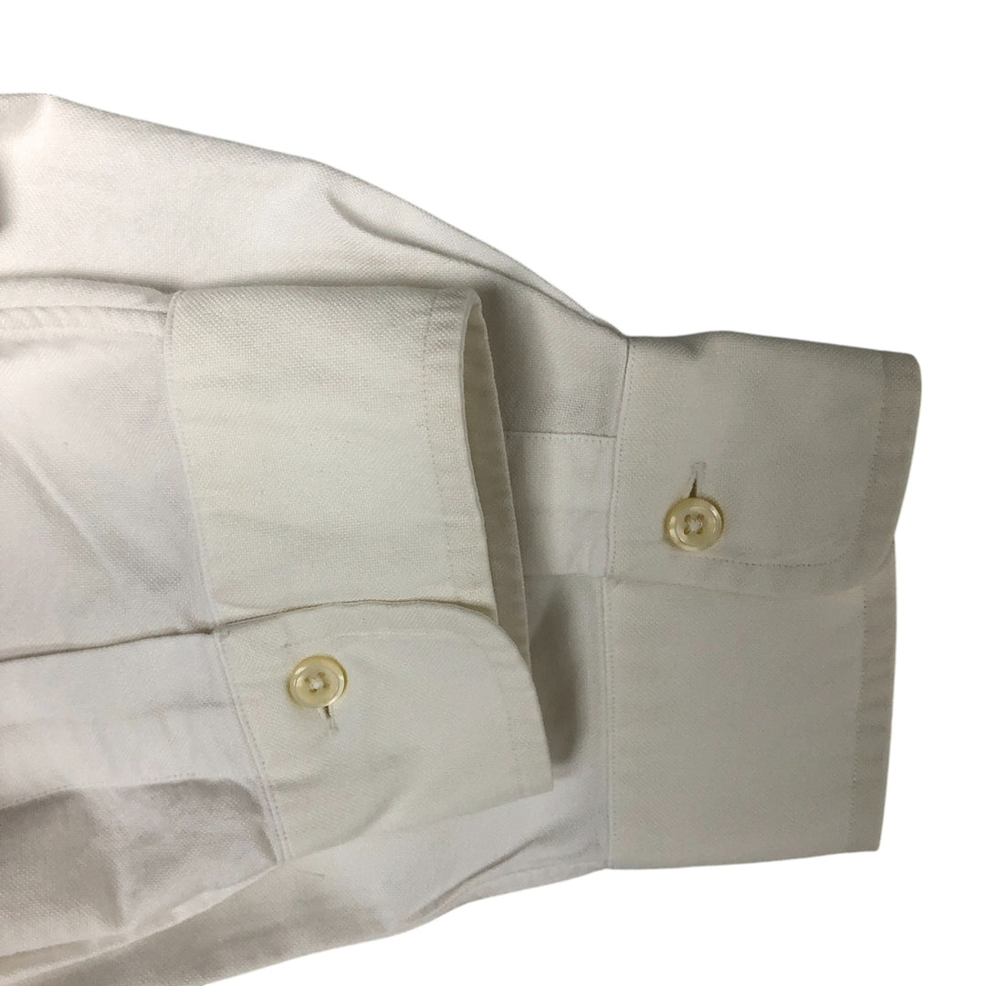 Ralph Lauren YARMOUTH long sleeve button down shirt, men's XL size cotton white type Vintage Second Hand
