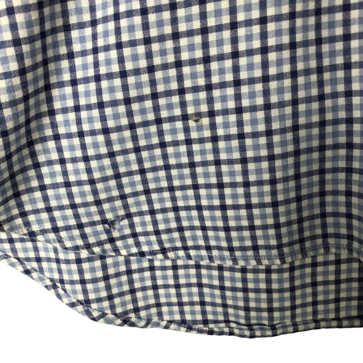 Ralph Lauren BLAKE short sleeve button down check shirt, men's size L cotton blue type Vintage Second Hand