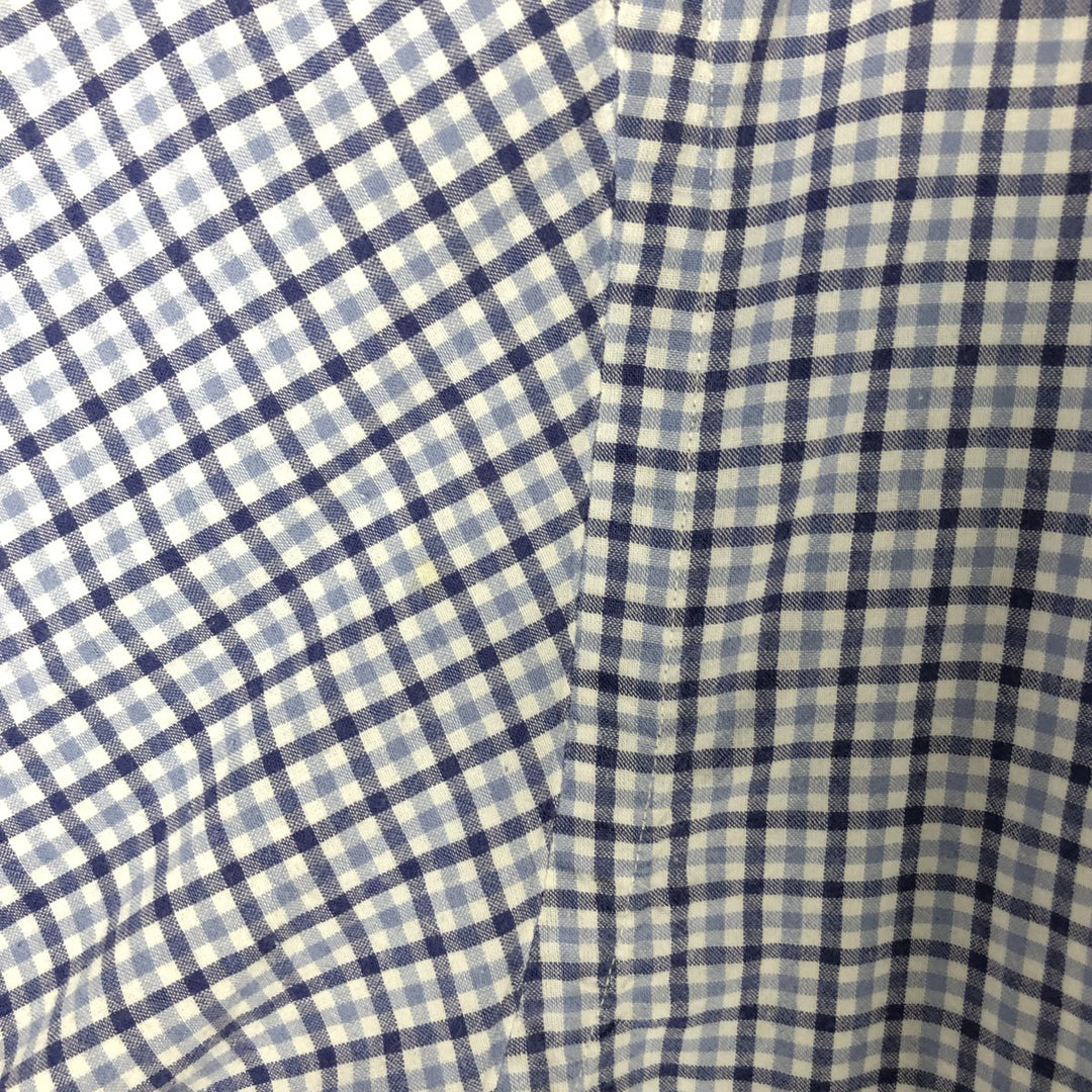 Ralph Lauren BLAKE short sleeve button down check shirt, men's size L cotton blue type Vintage Second Hand