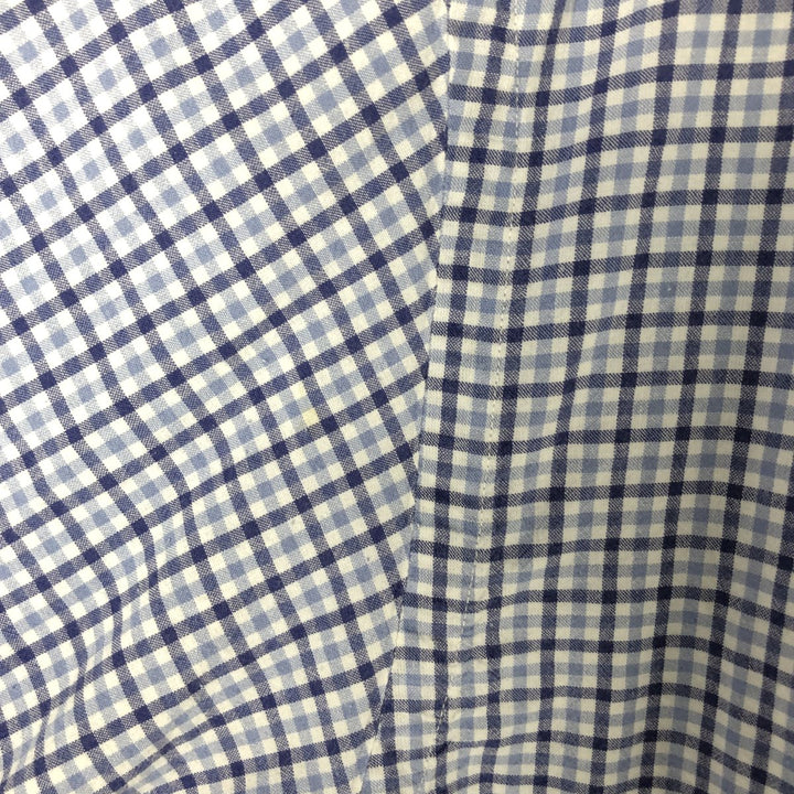 Ralph Lauren BLAKE short sleeve button down check shirt, men's size L cotton blue type Vintage Second Hand