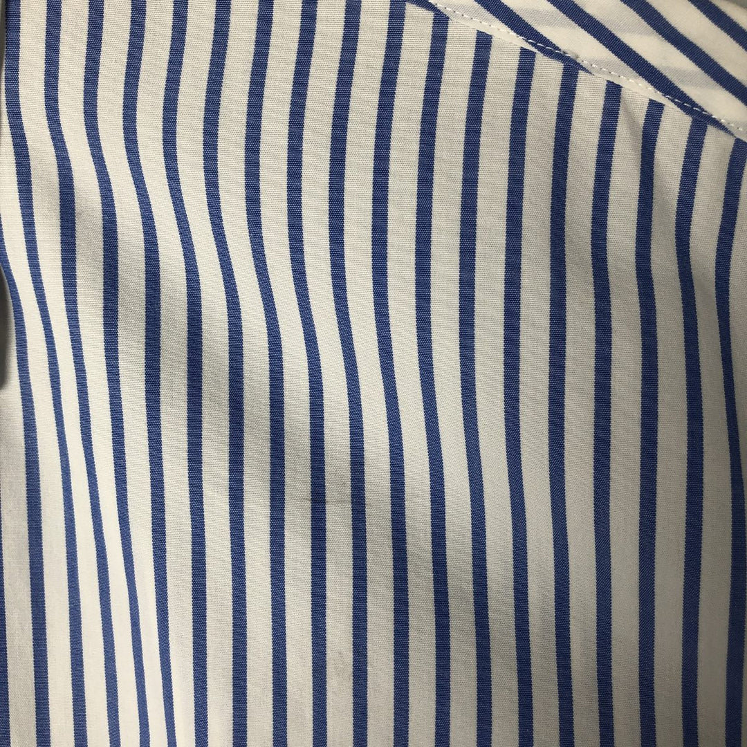 Brooks Brothers Est.1818 Short Sleeve Button-Down Striped Shirt, Men's M cotton white type Vintage Second Hand