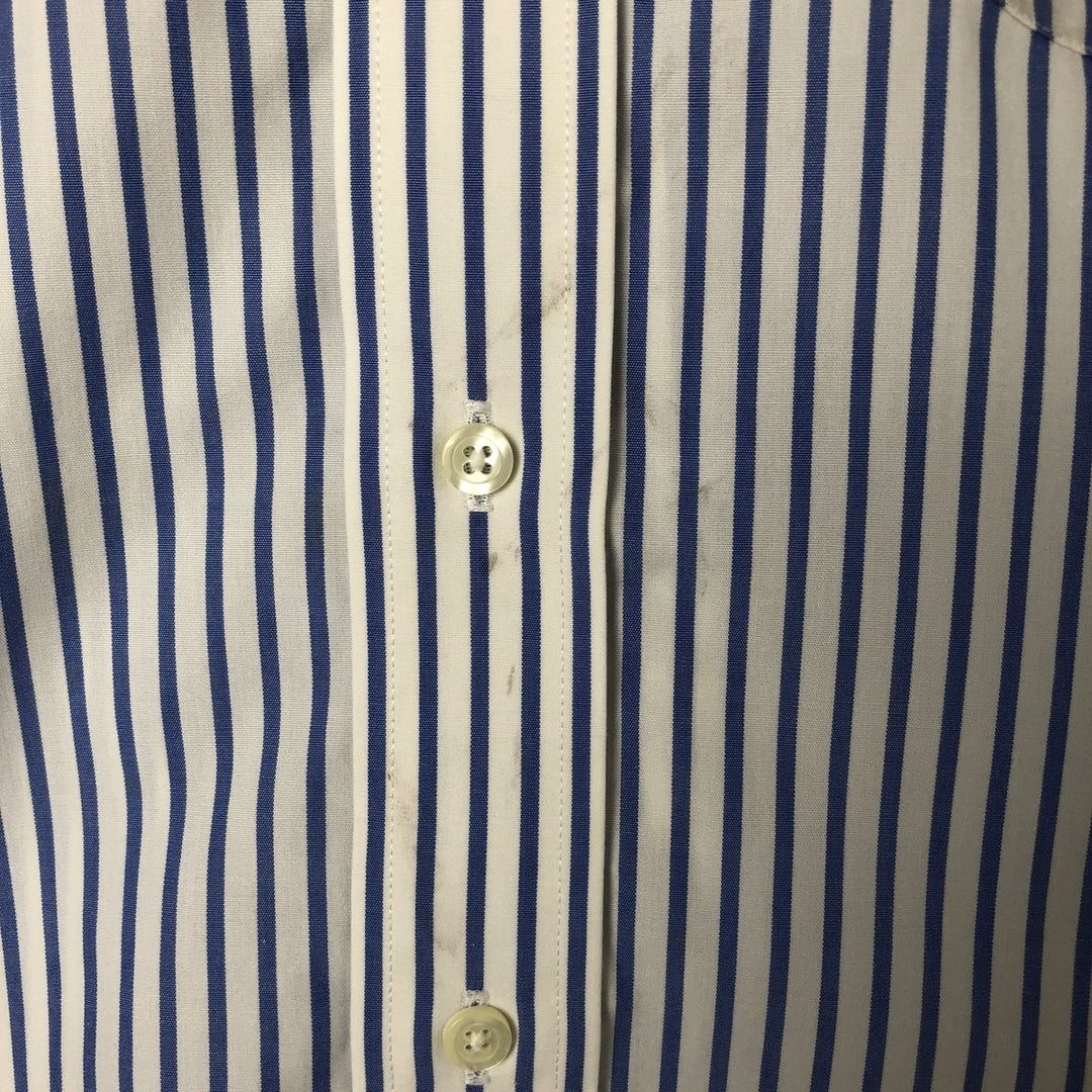 Brooks Brothers Est.1818 Short Sleeve Button-Down Striped Shirt, Men's M cotton white type Vintage Second Hand