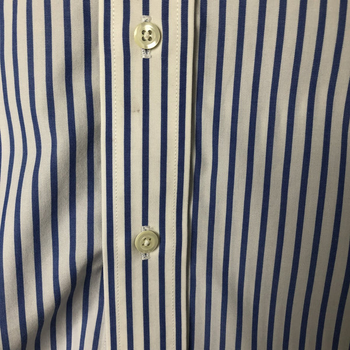 Brooks Brothers Est.1818 Short Sleeve Button-Down Striped Shirt, Men's M cotton white type Vintage Second Hand