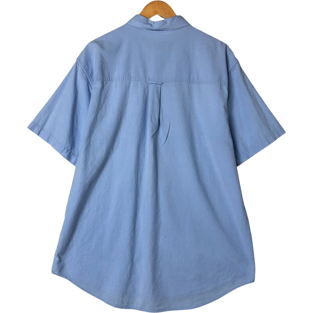 90'S Ralph Lauren CHAPS short sleeve button down shirt, men's size L, vintage cotton Blue type light blue Vintage Second Hand