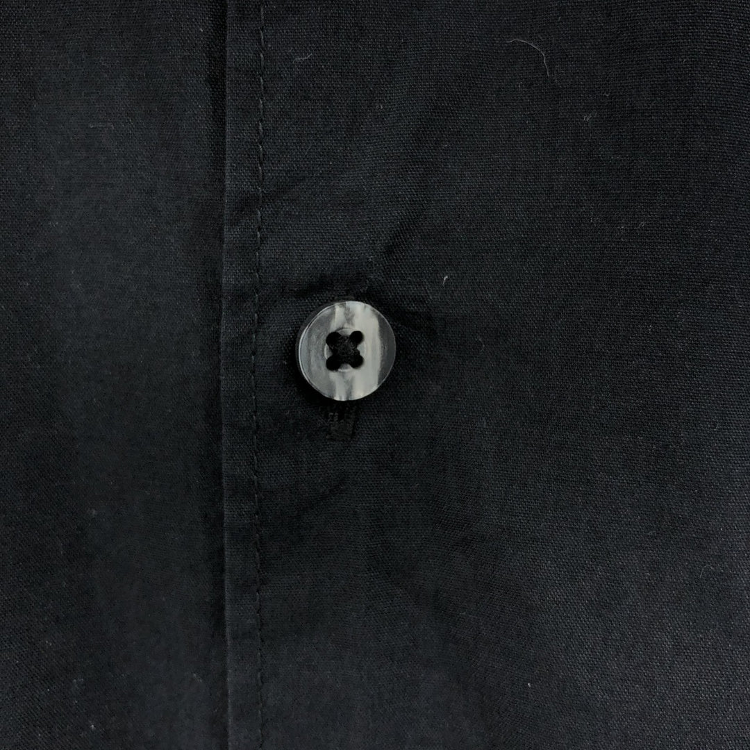 Cafe Luna Short Sleeve Mexican Shirt Cuban Shirt Box Shirt Men's Size S cotton black type Vintage Second Hand