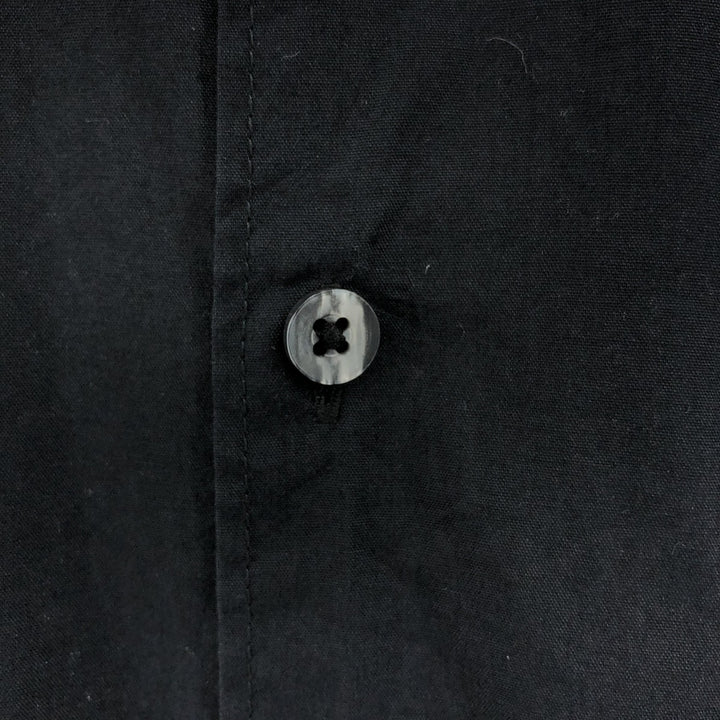 Cafe Luna Short Sleeve Mexican Shirt Cuban Shirt Box Shirt Men's Size S cotton black type Vintage Second Hand