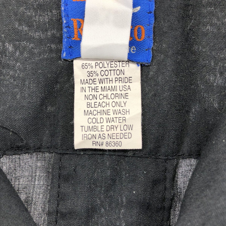 90'S RENATO Cohiba Short Sleeve Open Collar Mexican Shirt Cuban Shirt Box Shirt Made in USA Men's XL polyester black type Vintage Second Hand
