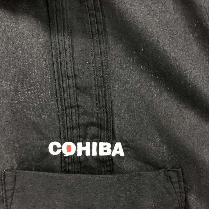 90'S RENATO Cohiba Short Sleeve Open Collar Mexican Shirt Cuban Shirt Box Shirt Made in USA Men's XL polyester black type Vintage Second Hand