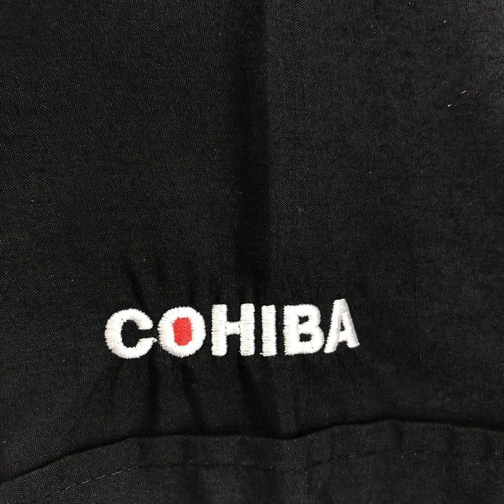 90'S RENATO Cohiba Short Sleeve Open Collar Mexican Shirt Cuban Shirt Box Shirt Made in USA Men's XL polyester black type Vintage Second Hand