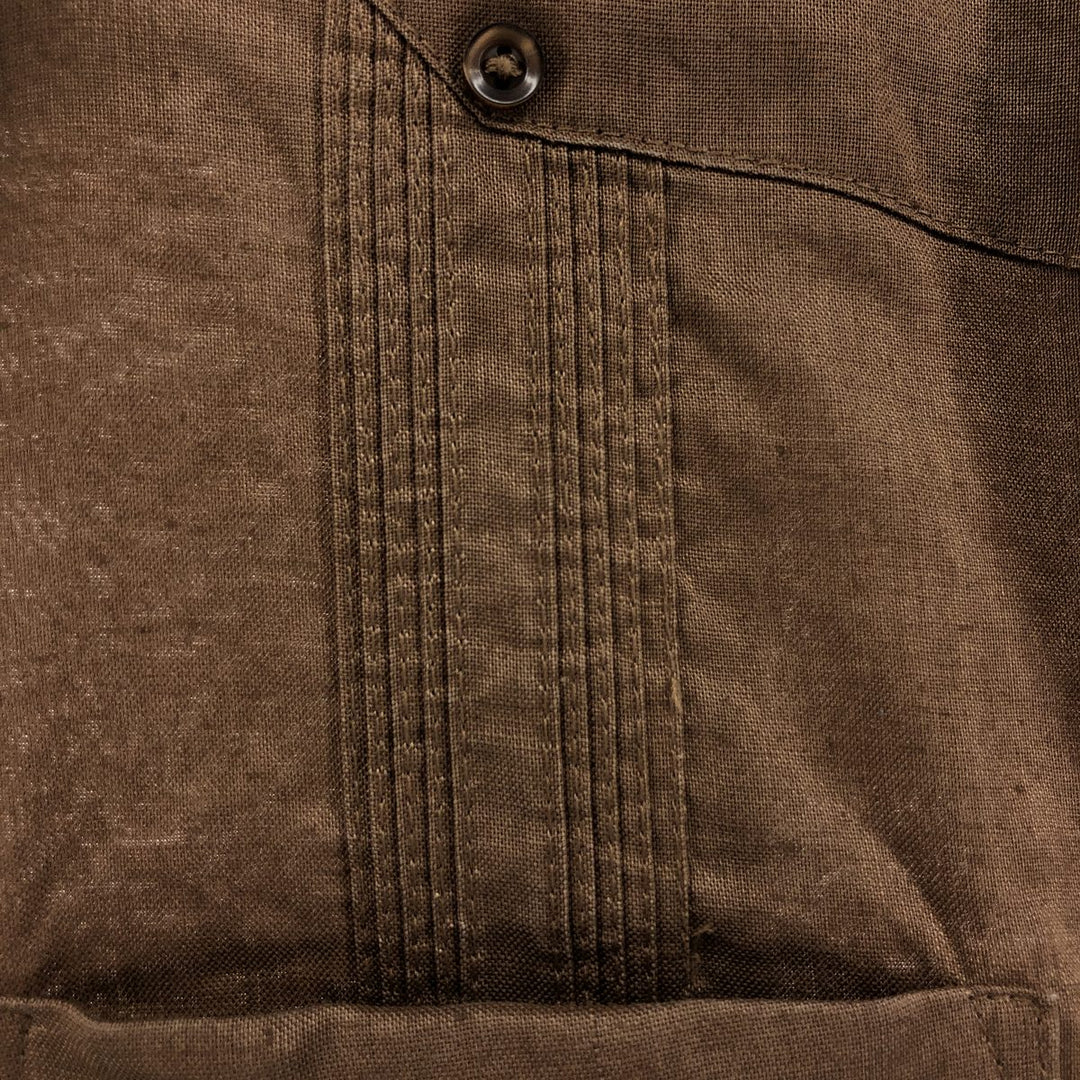 00'S PHITA SUCCESSO UOMO Short Sleeve Mexican Shirt Cuban Shirt Box Shirt Men's XL Size unclear brown type Vintage Second Hand