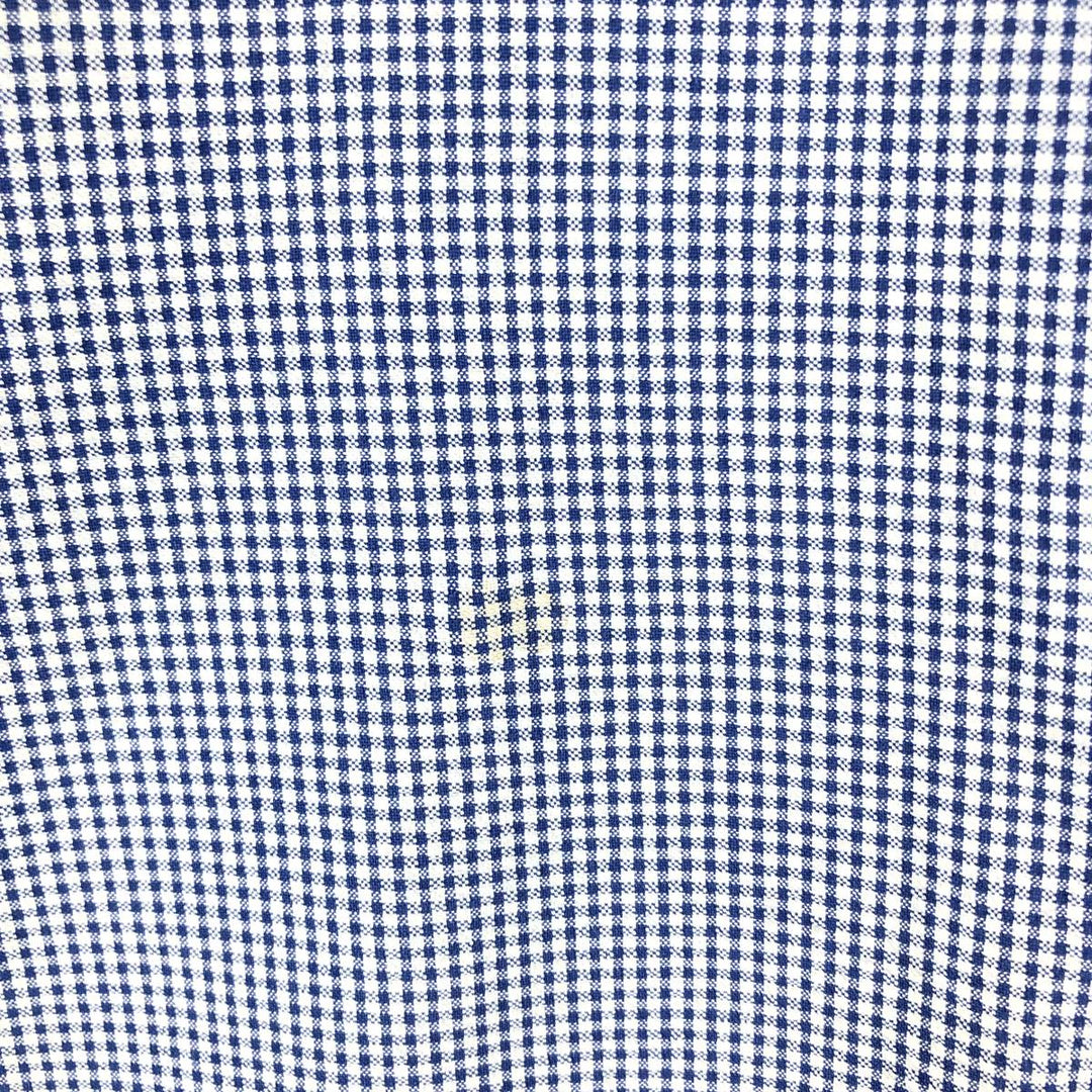 Brooks Brothers Est.1818 SPORT SHIRT Short Sleeve Button Down Check Shirt Men's XL cotton Navy blue Vintage Second Hand