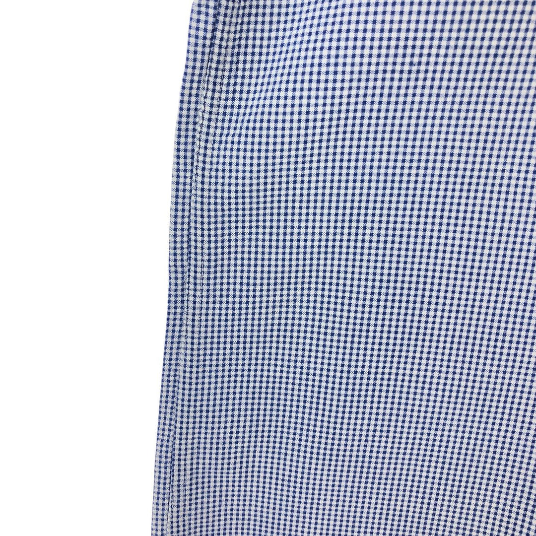 Brooks Brothers Est.1818 SPORT SHIRT Short Sleeve Button Down Check Shirt Men's XL cotton Navy blue Vintage Second Hand