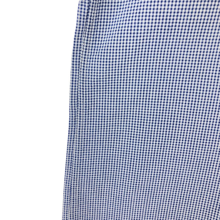 Brooks Brothers Est.1818 SPORT SHIRT Short Sleeve Button Down Check Shirt Men's XL cotton Navy blue Vintage Second Hand