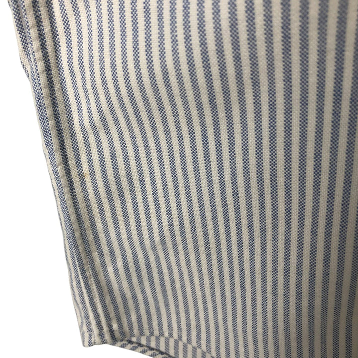 Ralph Lauren BLAKE short sleeve button down striped shirt, men's size L cotton white type Vintage Second Hand
