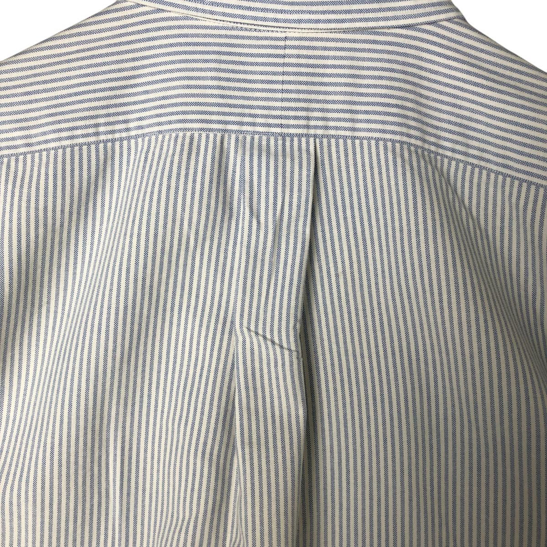 Ralph Lauren BLAKE short sleeve button down striped shirt, men's size L cotton white type Vintage Second Hand