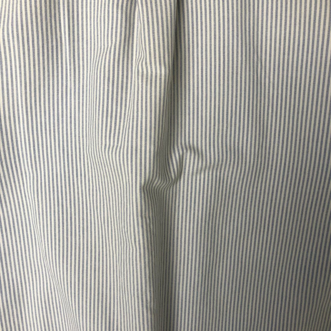 Ralph Lauren BLAKE short sleeve button down striped shirt, men's size L cotton white type Vintage Second Hand