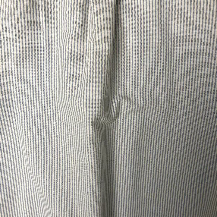 Ralph Lauren BLAKE short sleeve button down striped shirt, men's size L cotton white type Vintage Second Hand