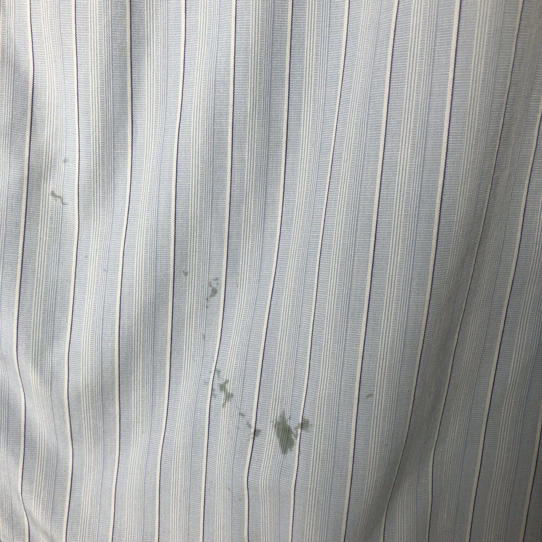 Ralph Lauren POLO by Ralph Lauren Multi-stripe short sleeve button-down striped shirt, men's size M cotton Blue type light blue Vintage Second Hand