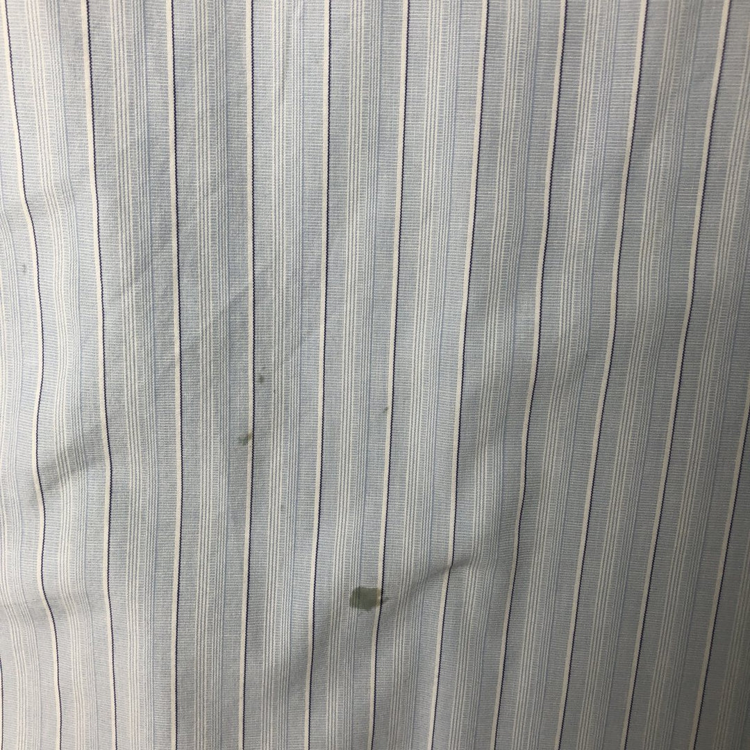 Ralph Lauren POLO by Ralph Lauren Multi-stripe short sleeve button-down striped shirt, men's size M cotton Blue type light blue Vintage Second Hand