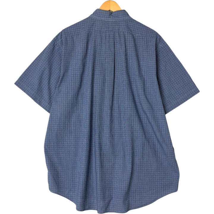 Ralph Lauren BLAKE short sleeve button down check shirt men's XL size cotton blue type Vintage Second Hand
