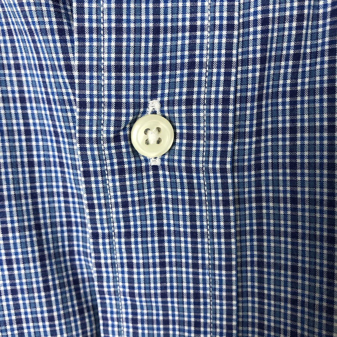 Ralph Lauren BLAKE short sleeve button down check shirt men's XL size cotton blue type Vintage Second Hand