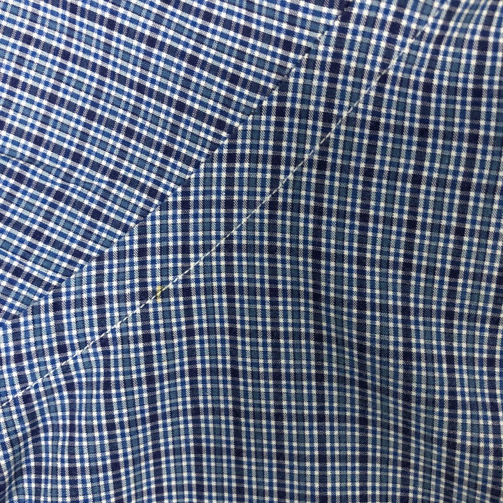 Ralph Lauren BLAKE short sleeve button down check shirt men's XL size cotton blue type Vintage Second Hand