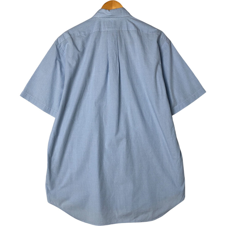 Ralph Lauren BLAKE Gingham Check Short Sleeve Button Down Check Shirt Men's M cotton Blue type light blue Vintage Second Hand