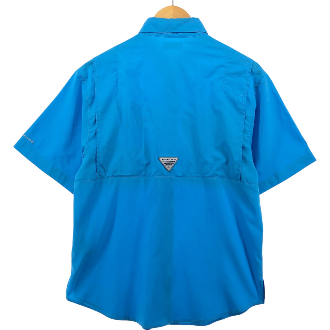 Columbia PFG Button-down Short Sleeve Fishing Shirt, Men's XS polyester Blue type light blue Vintage Second Hand