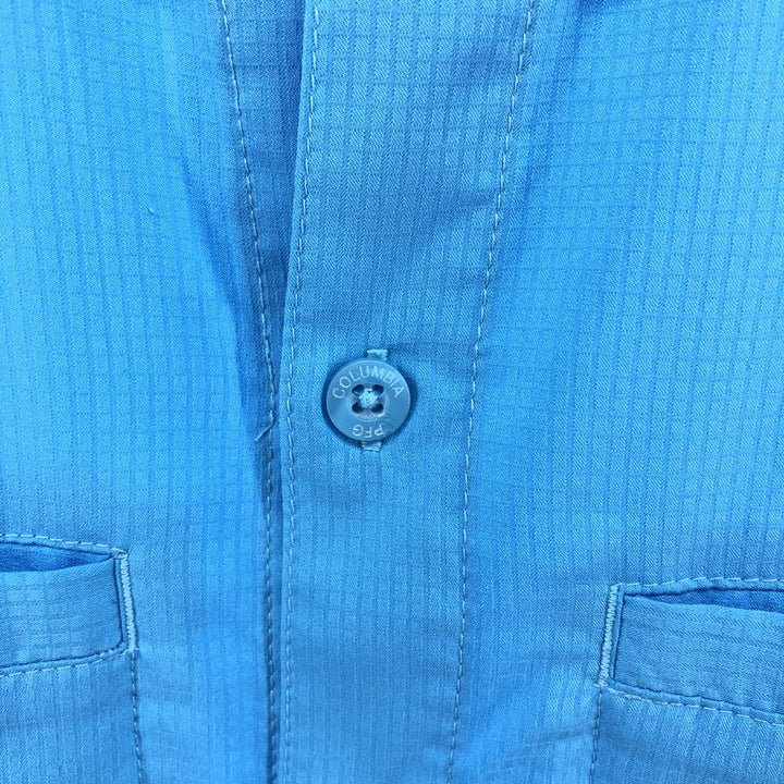 Columbia PFG Button-down Short Sleeve Fishing Shirt, Men's XS polyester Blue type light blue Vintage Second Hand