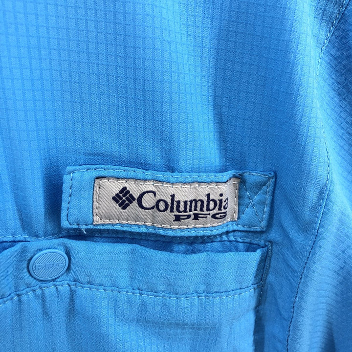 Columbia PFG Button-down Short Sleeve Fishing Shirt, Men's XS polyester Blue type light blue Vintage Second Hand