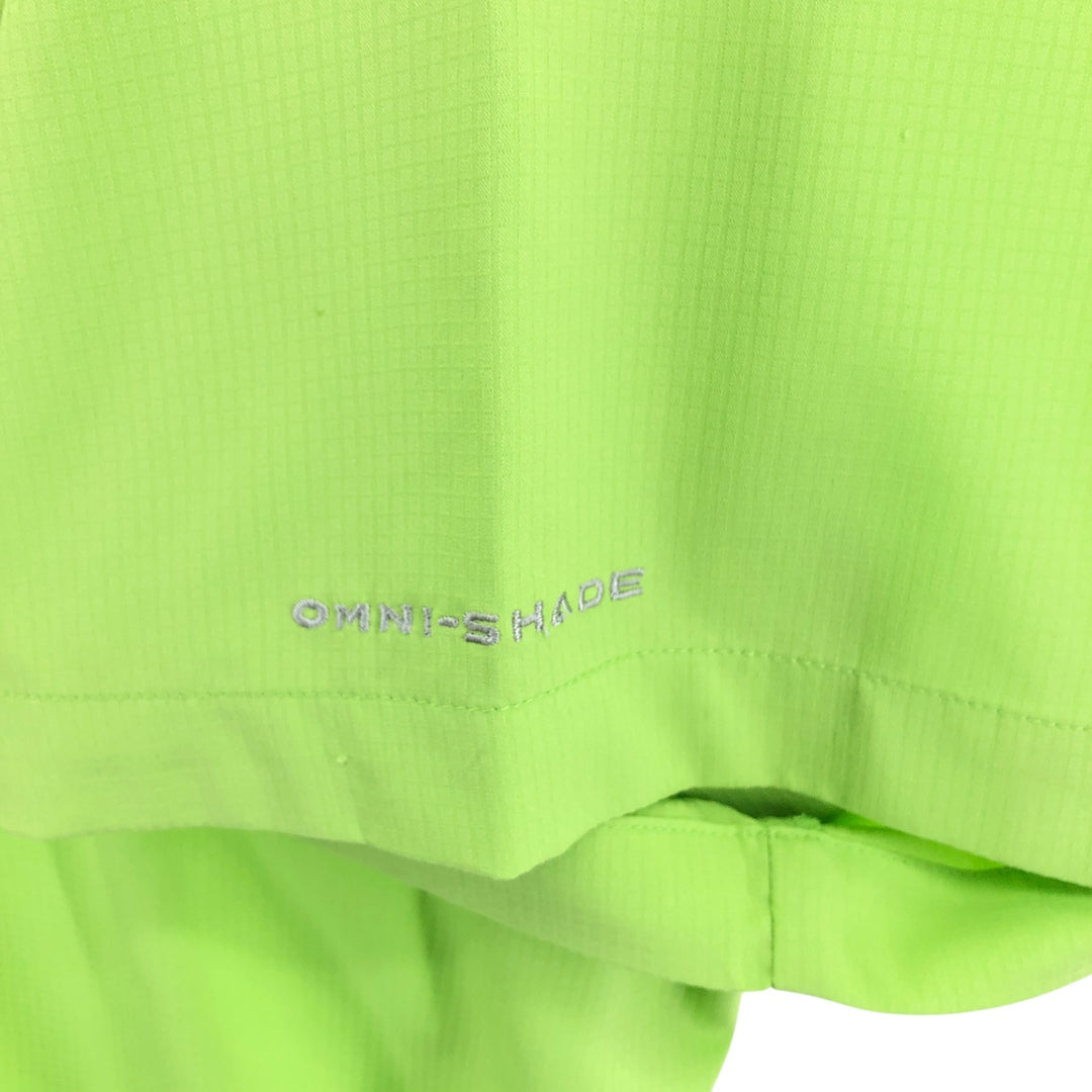Columbia PFG Button-down Short Sleeve Fishing Shirt, Men's S Size polyester green type yellow green Vintage Second Hand