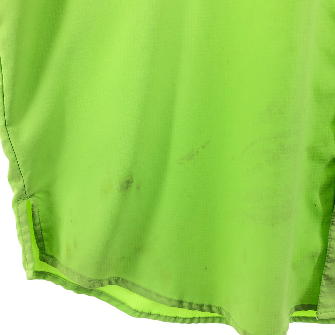 Columbia PFG Button-down Short Sleeve Fishing Shirt, Men's S Size polyester green type yellow green Vintage Second Hand