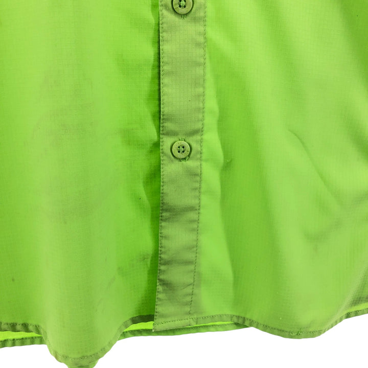 Columbia PFG Button-down Short Sleeve Fishing Shirt, Men's S Size polyester green type yellow green Vintage Second Hand