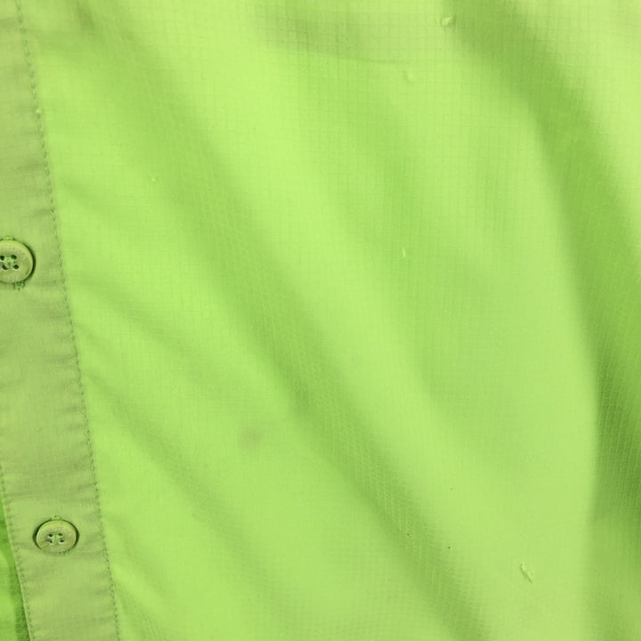 Columbia PFG Button-down Short Sleeve Fishing Shirt, Men's S Size polyester green type yellow green Vintage Second Hand